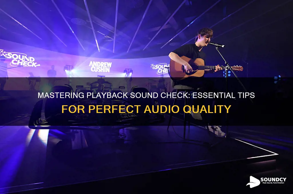 what is playback sound check