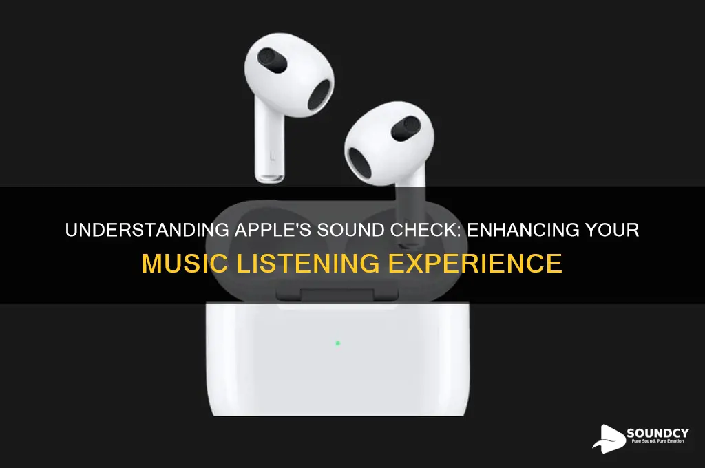 what is sound check apple