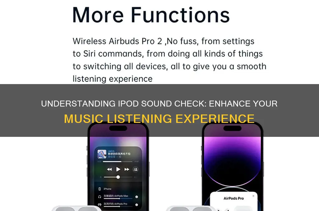 what is sound check ipod