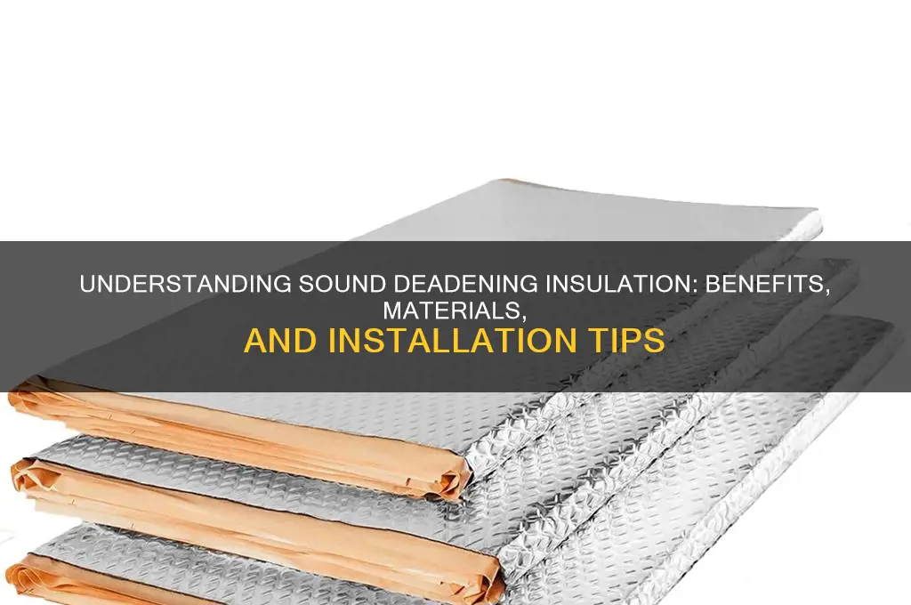 what is sound deadening insulation