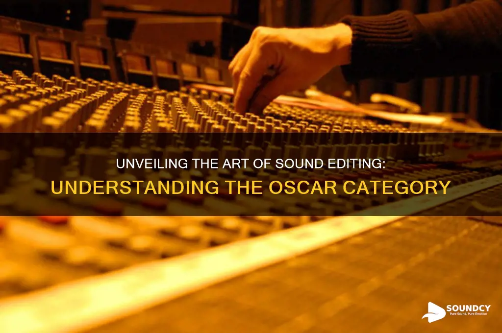 what is sound editing oscar