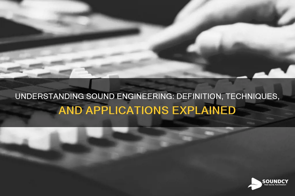 what is sound engineering definition