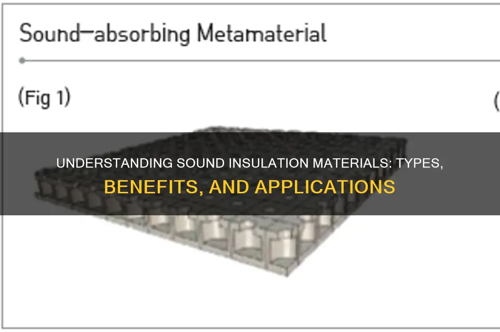 what is sound insulation materials