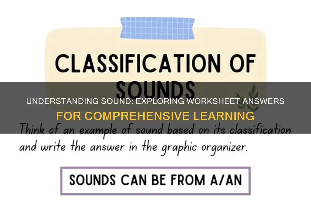 what is sound worksheet answers