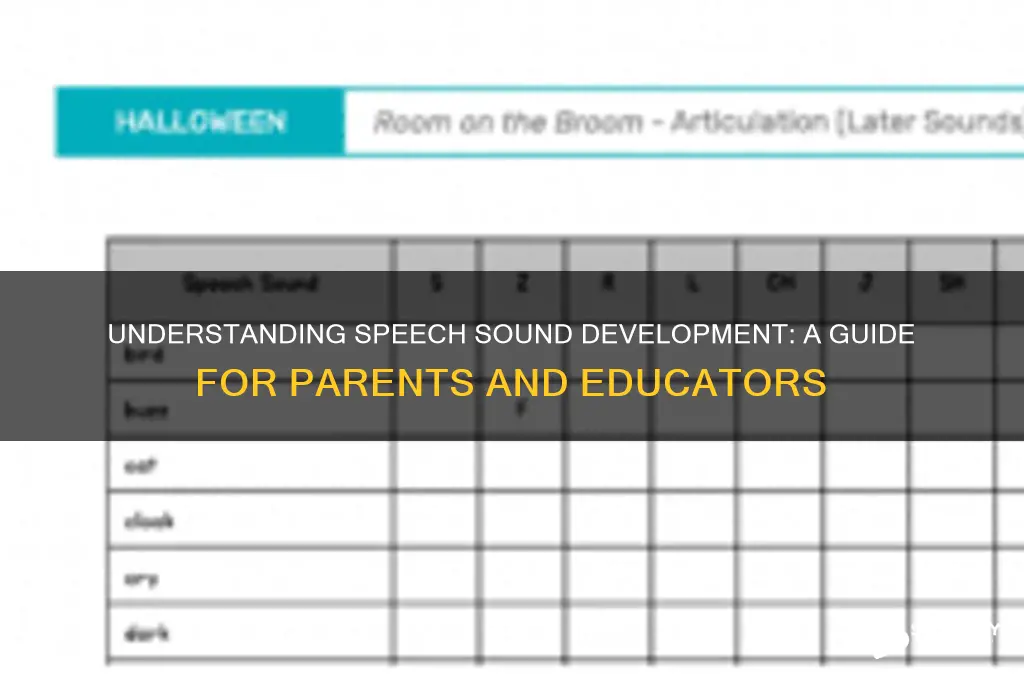what is speech sound development