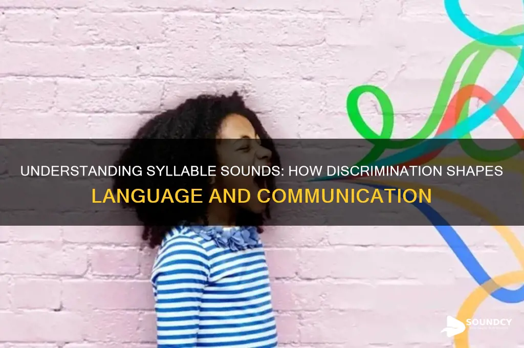 what is syllables sounds discriminate
