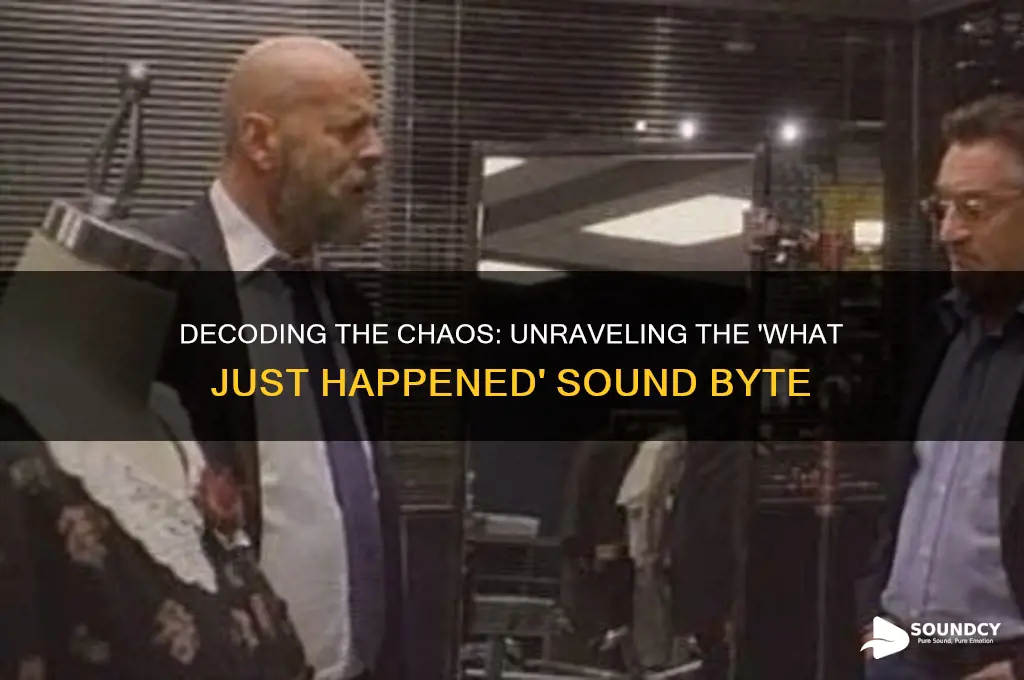 what just happened sound byte