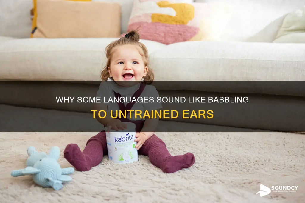 what language sounds like babbling