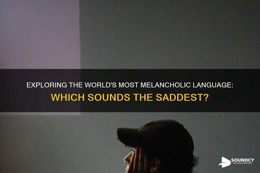 what language sounds the sadest