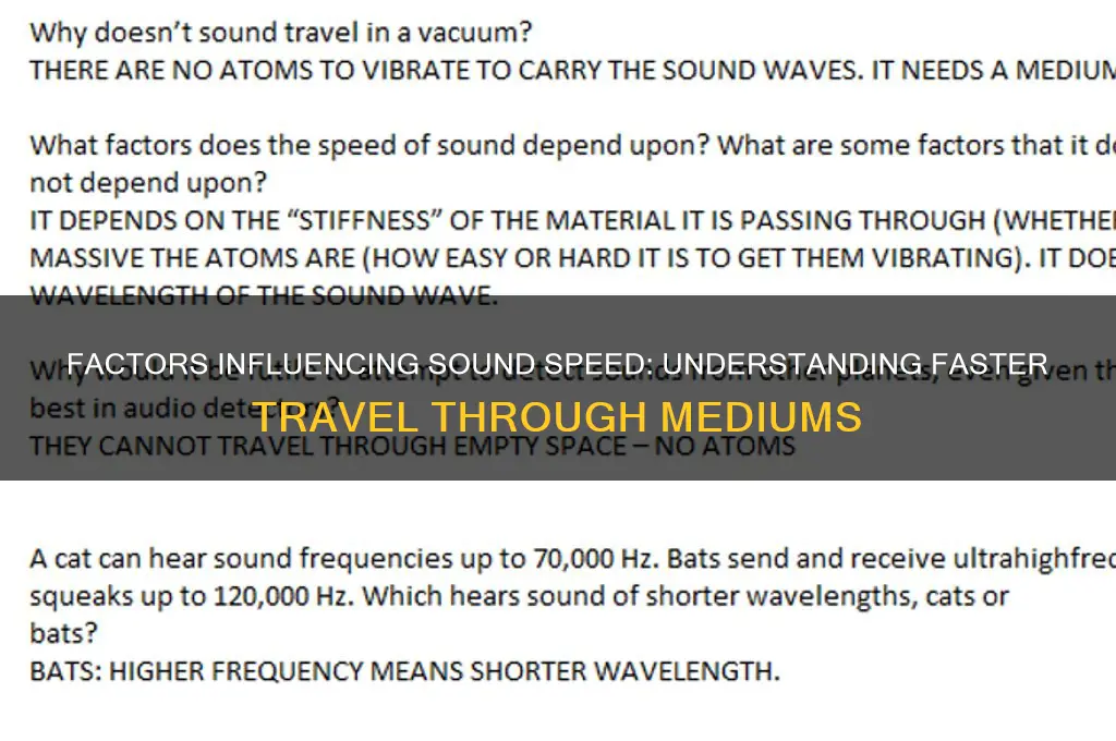 what makes sound travel faster