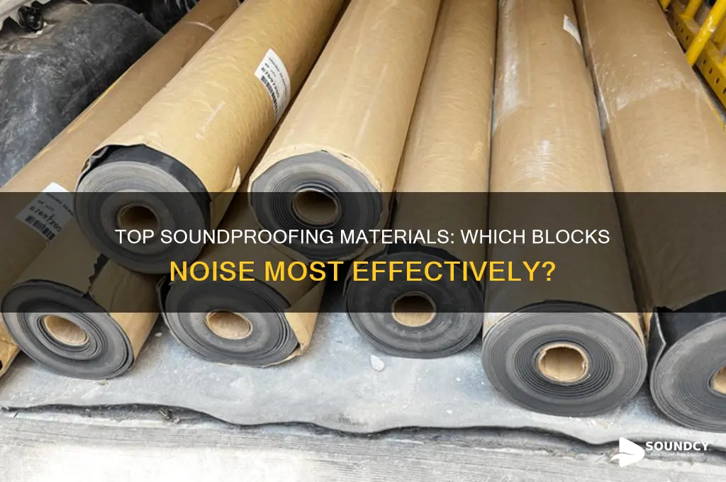 what material blocks sound best