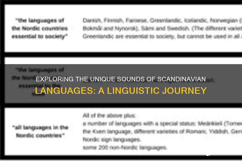 what scandinavian languages sound like