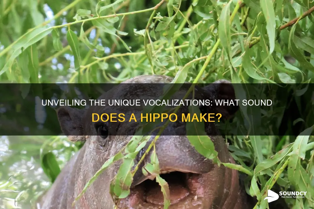 what sound a hippo makes