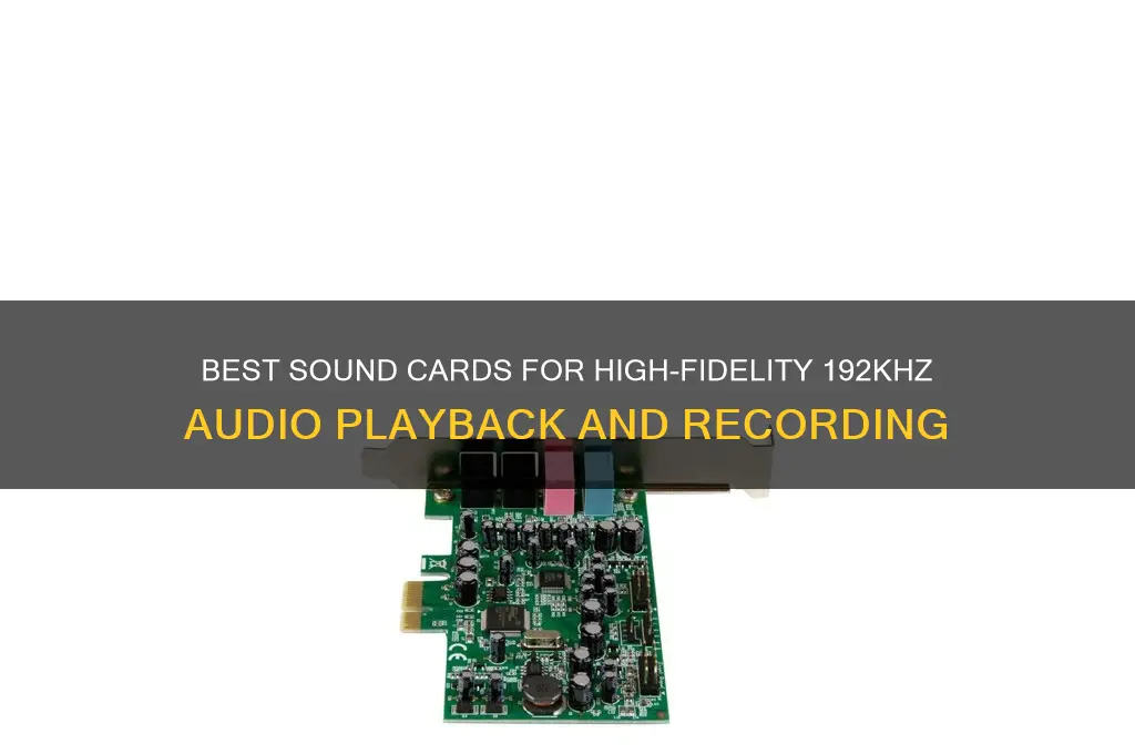 what sound card supports 192