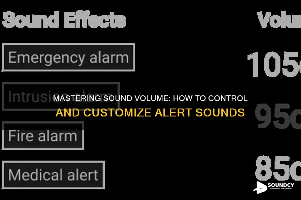 what sound colume controls alerts