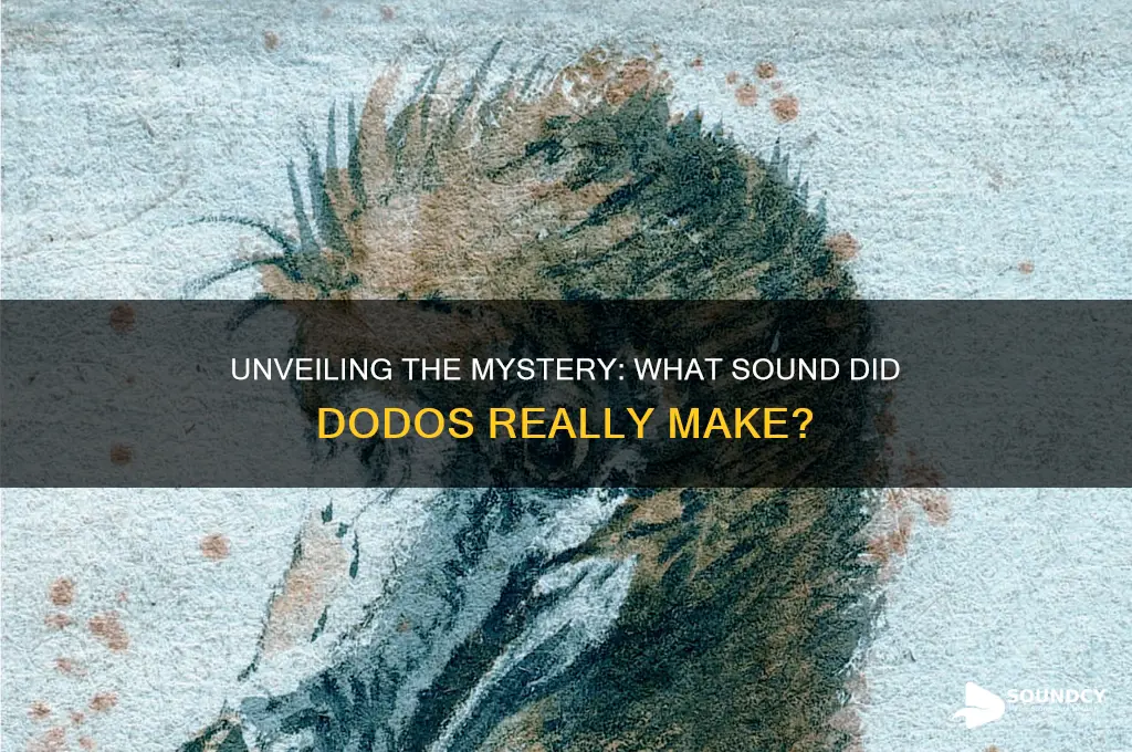 what sound did dodos make
