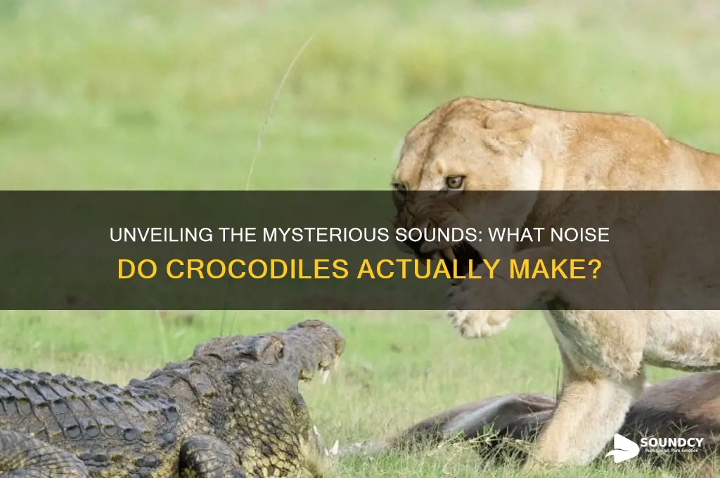 what sound do crocodiles make