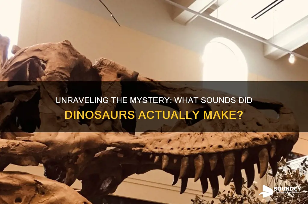 what sound do dinosaurs make
