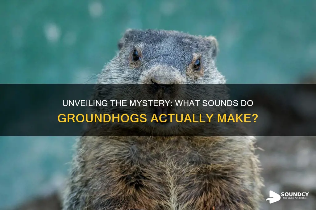 what sound do groundhogs make