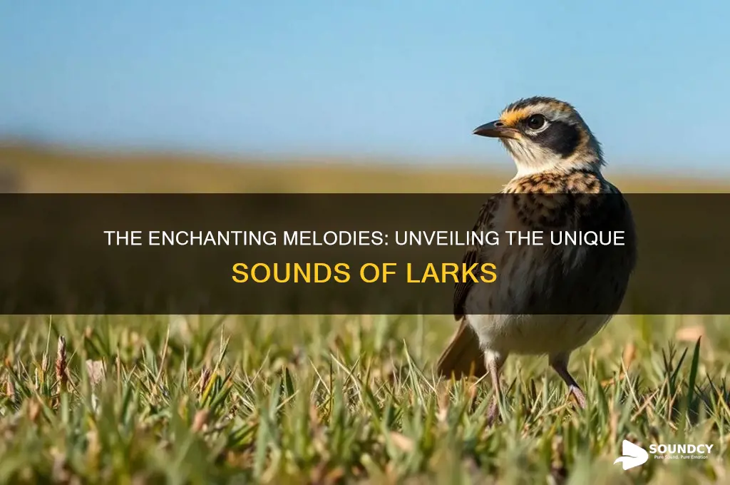 what sound do larks make