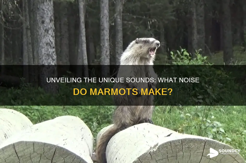 what sound do marmots make
