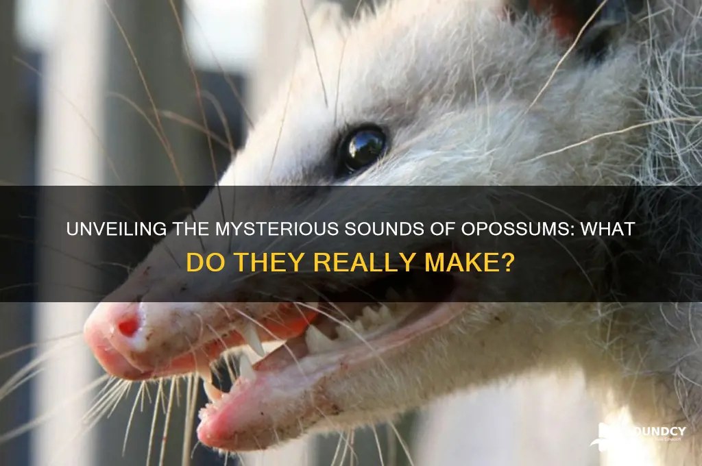 what sound do opossums make