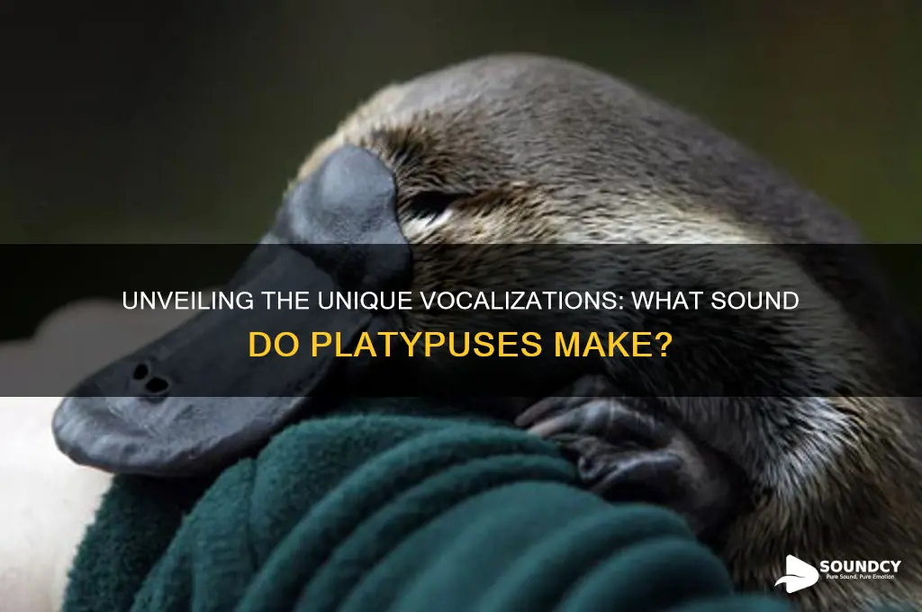 what sound do platypuses make