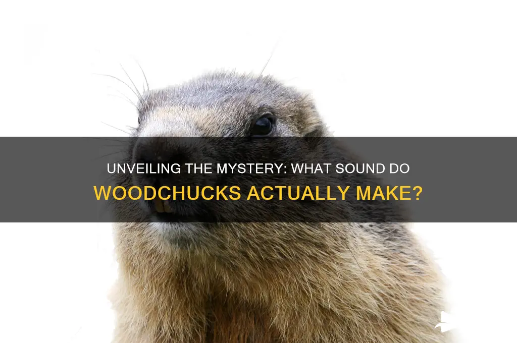 what sound do woodchucks make