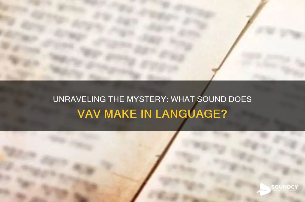 what sound does vav make