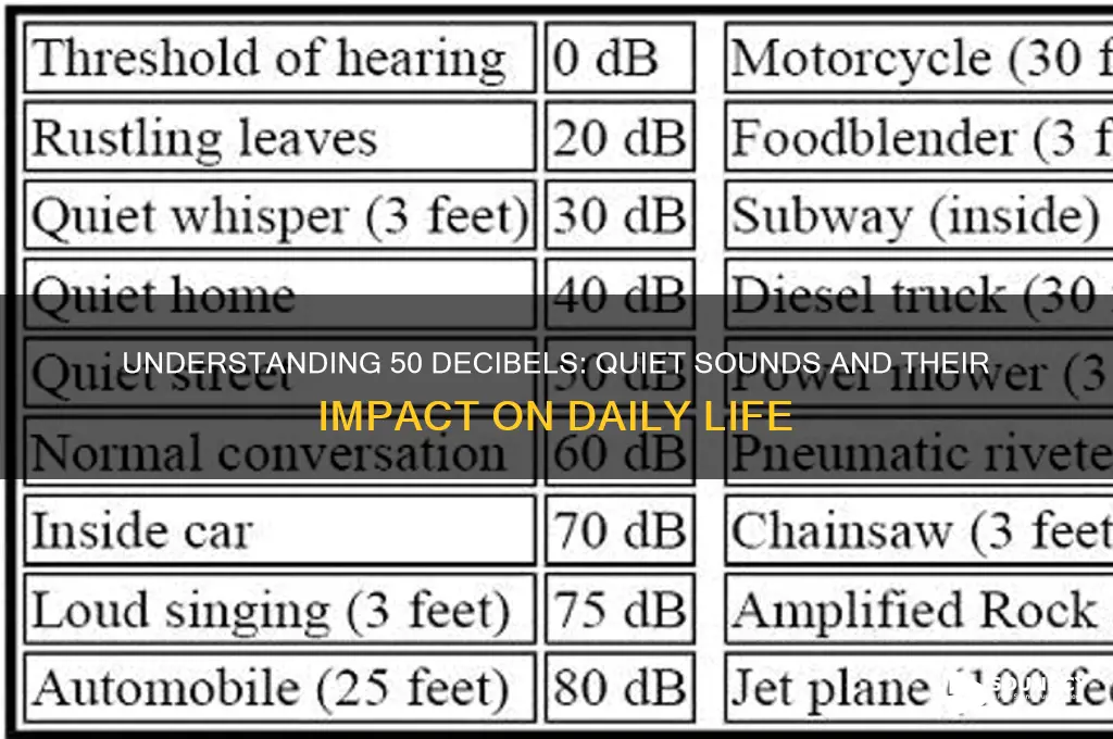 what sound is 50 decibels