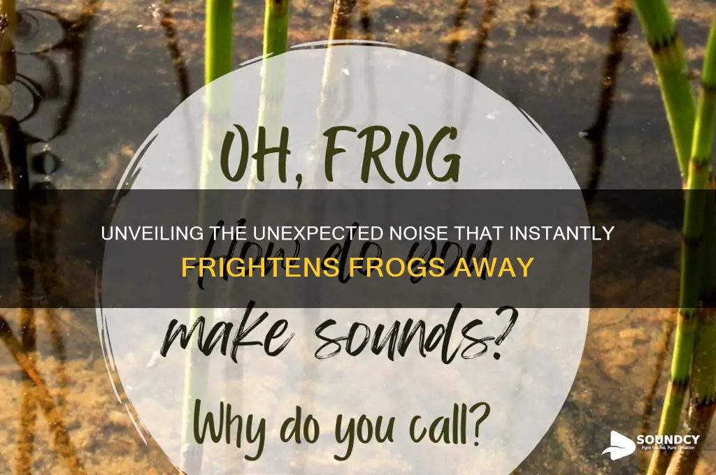 what sound scares frogs away
