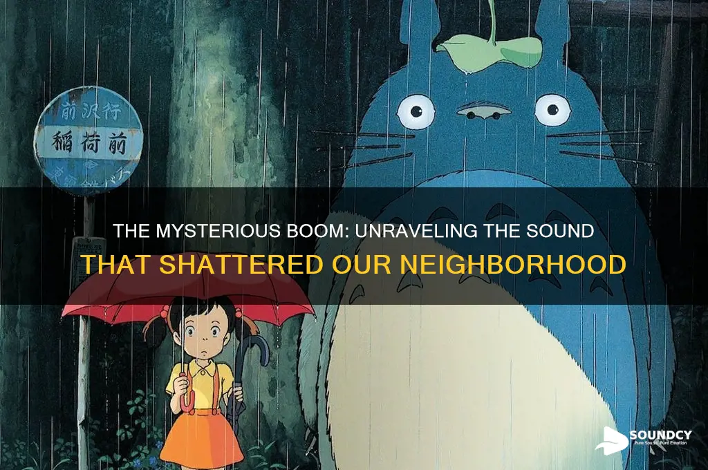what sound shattered the neighborhood