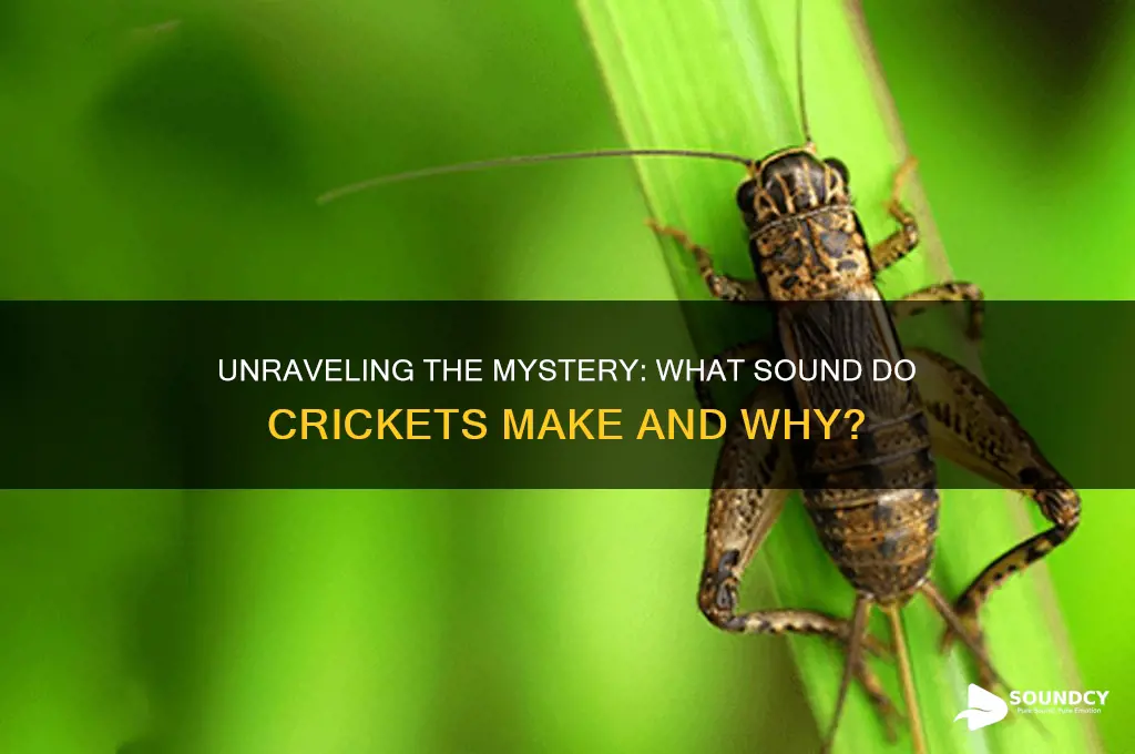 what sound to crickets make
