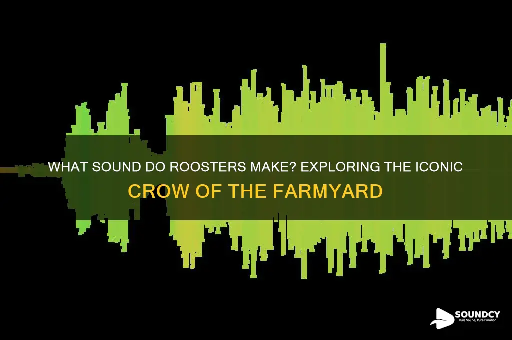 what sound to roosters make