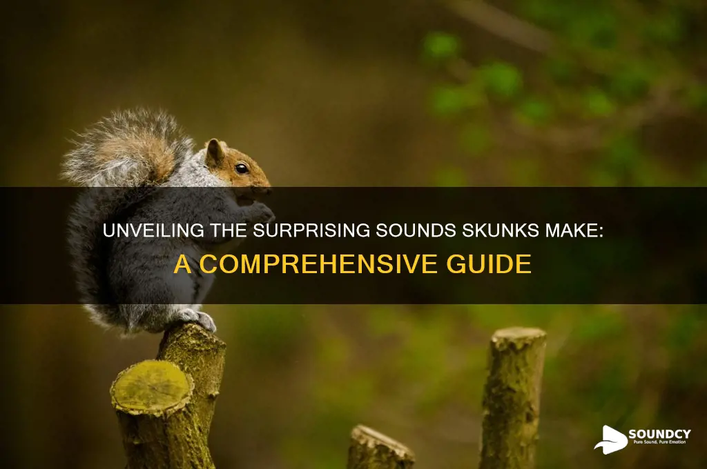 what sound to skunks make