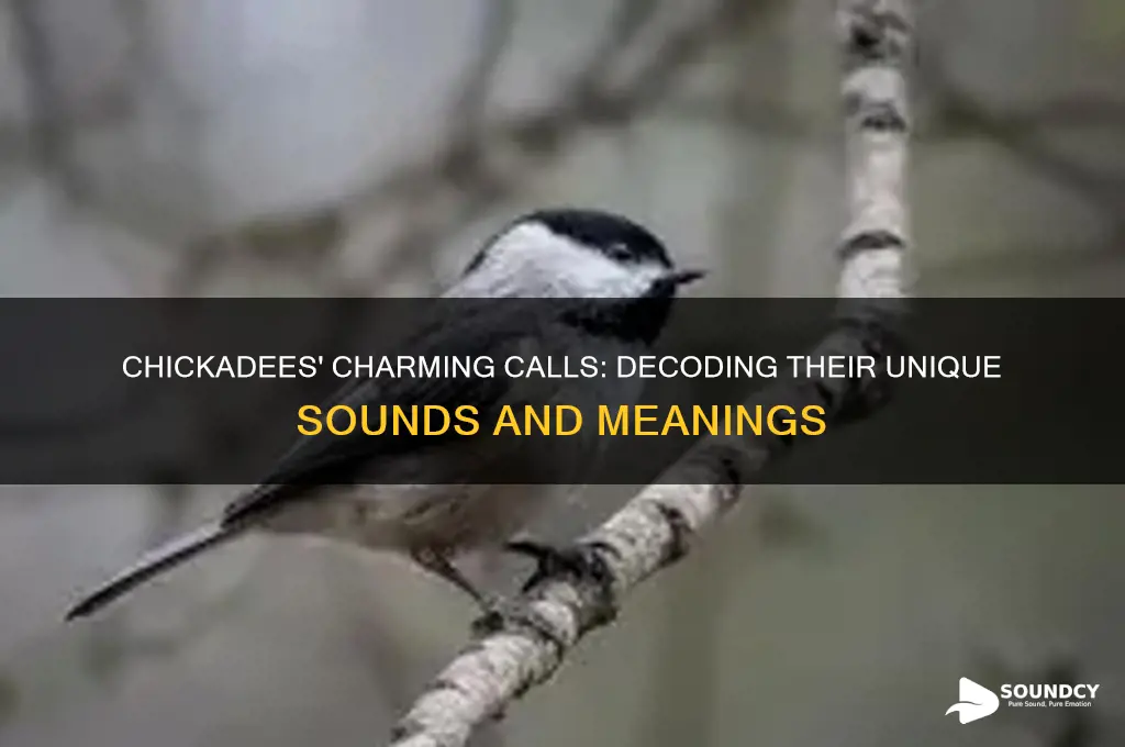 what sounds do chickadees make