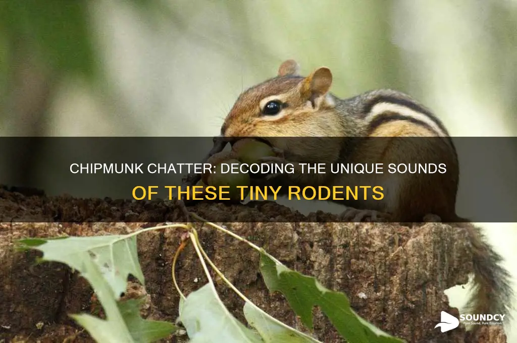 what sounds do chipmunks make