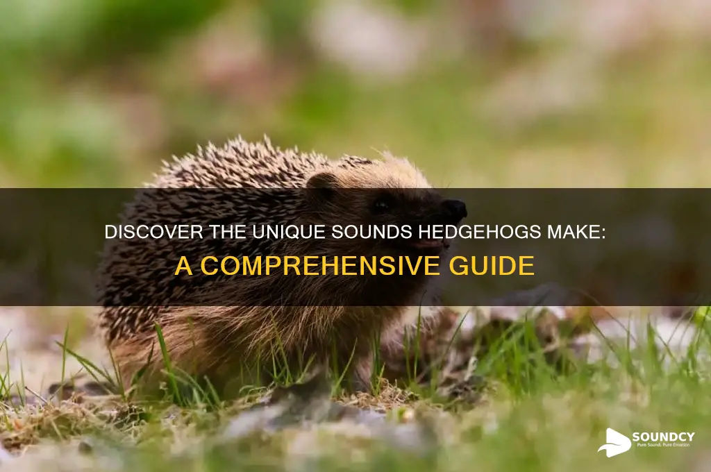 what sounds do hedgehogs make