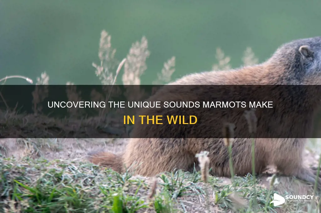 what sounds do marmots make