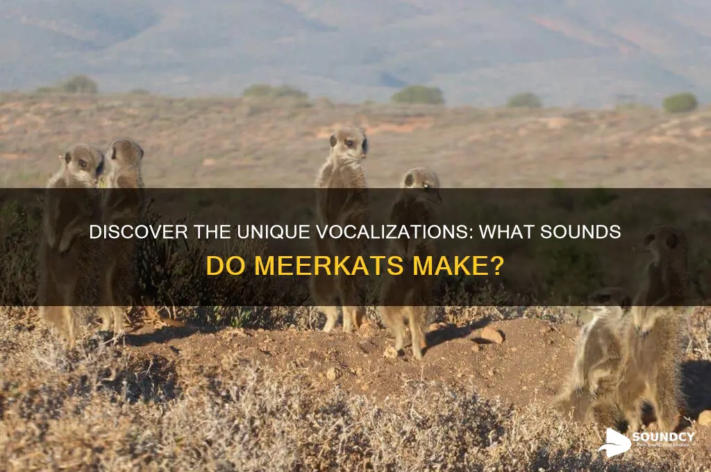 what sounds do meerkats make