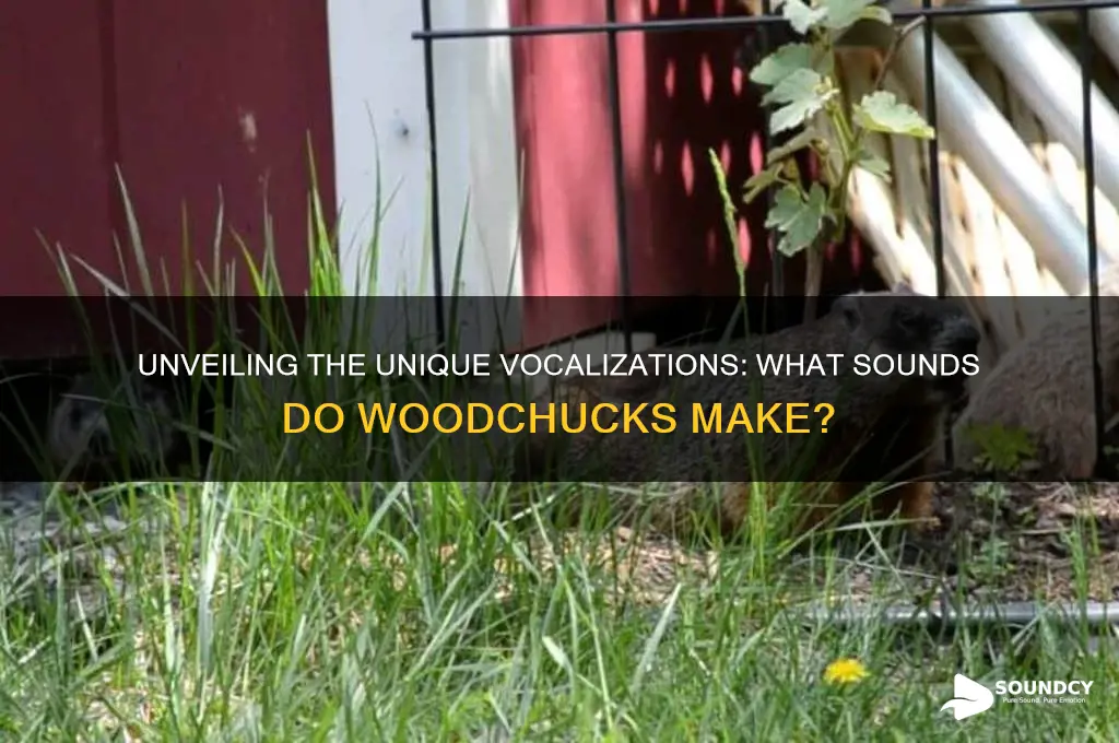 what sounds do woodchucks make