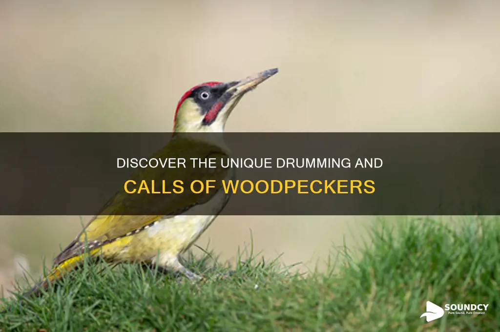 what sounds do woodpeckers make