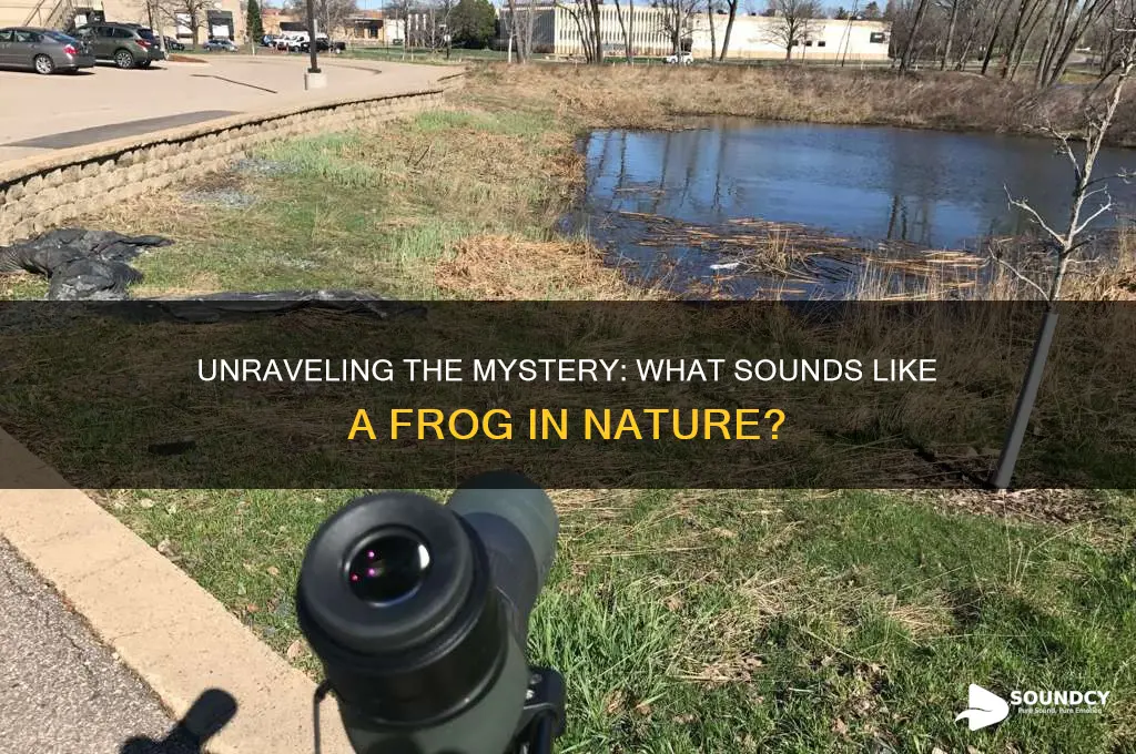 what sounds like a frog