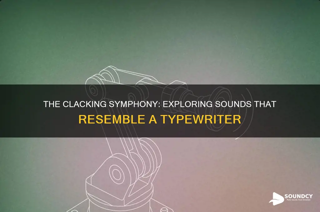 what sounds like a typewriter
