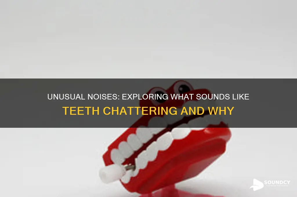 what sounds like teeth chattering