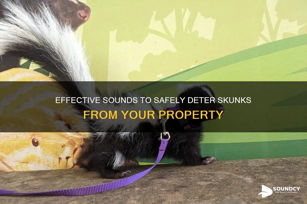what sounds scare off skunks