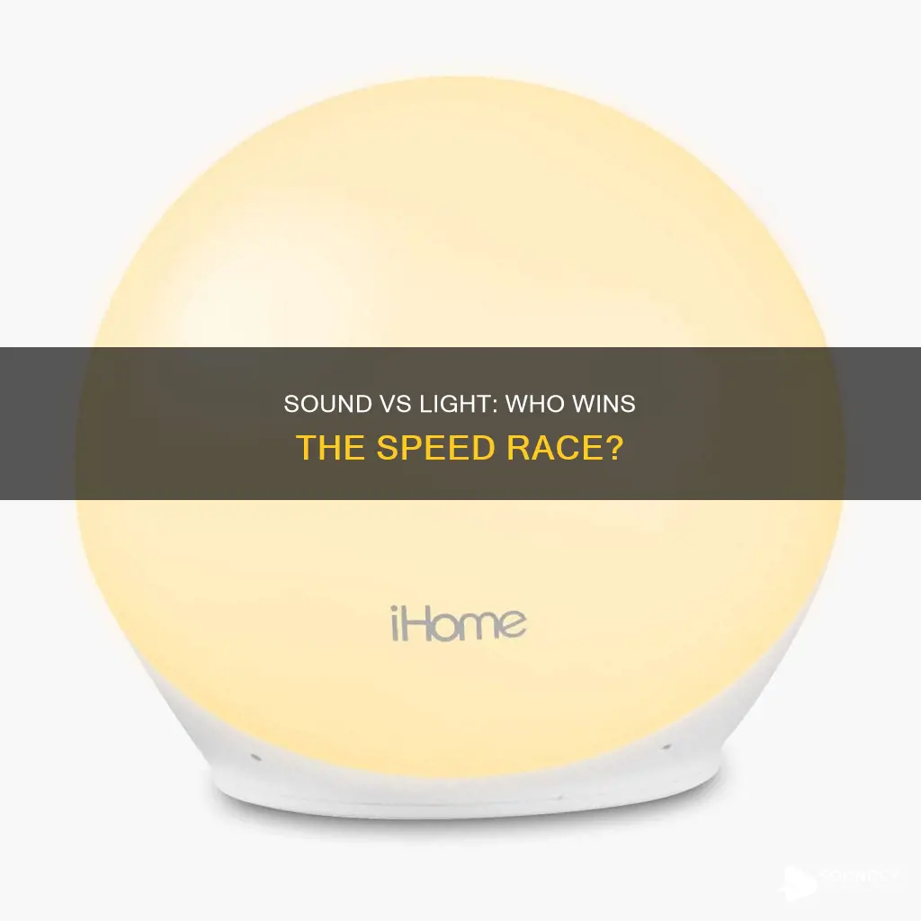 what travels faster sound or light