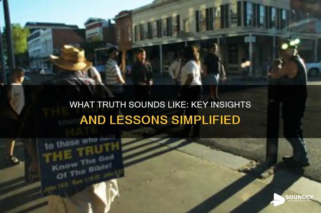 what truth sounds like sparknotes