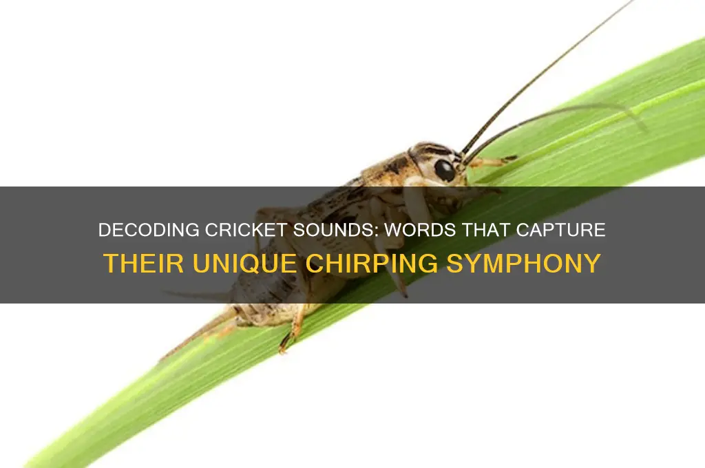 what words describe cricket sounds