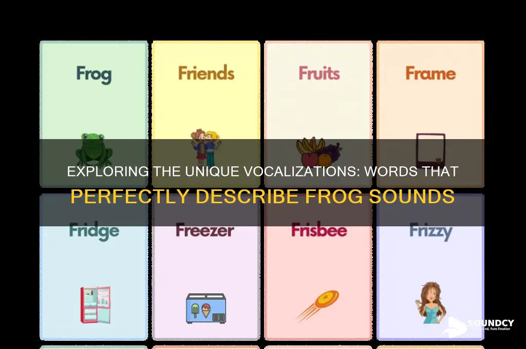 what words describe frogs sounds